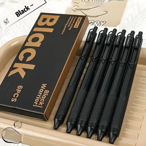6/12/24pcs Boxed Simple Quick-Dry Push-Button Pens, Student Writing Office Neutral Ballpoint Pen 0.5mm, New Condition