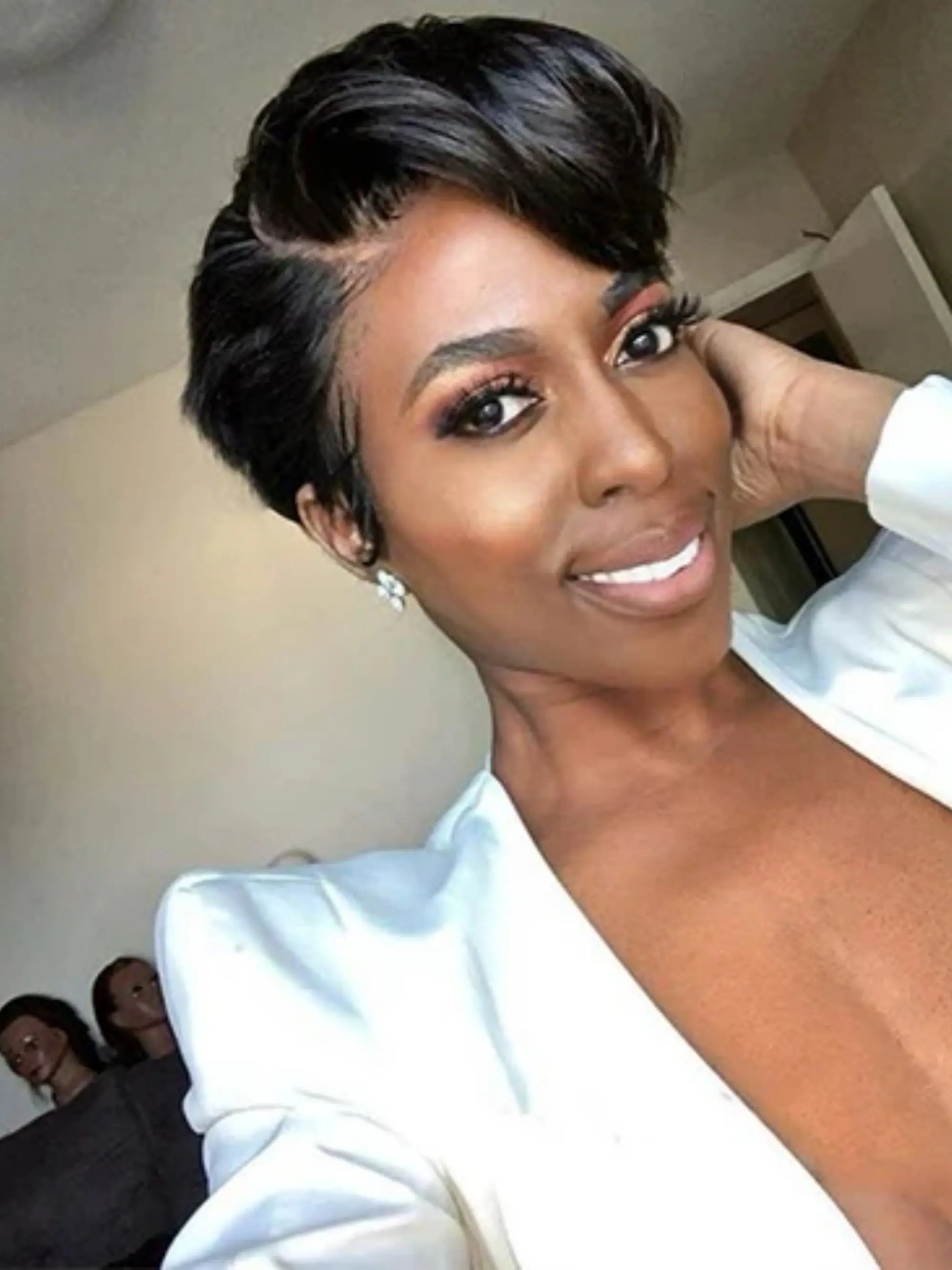 Short Pixie Cut Lace Front Wig for Women Black Pixie Cut  display picture 1