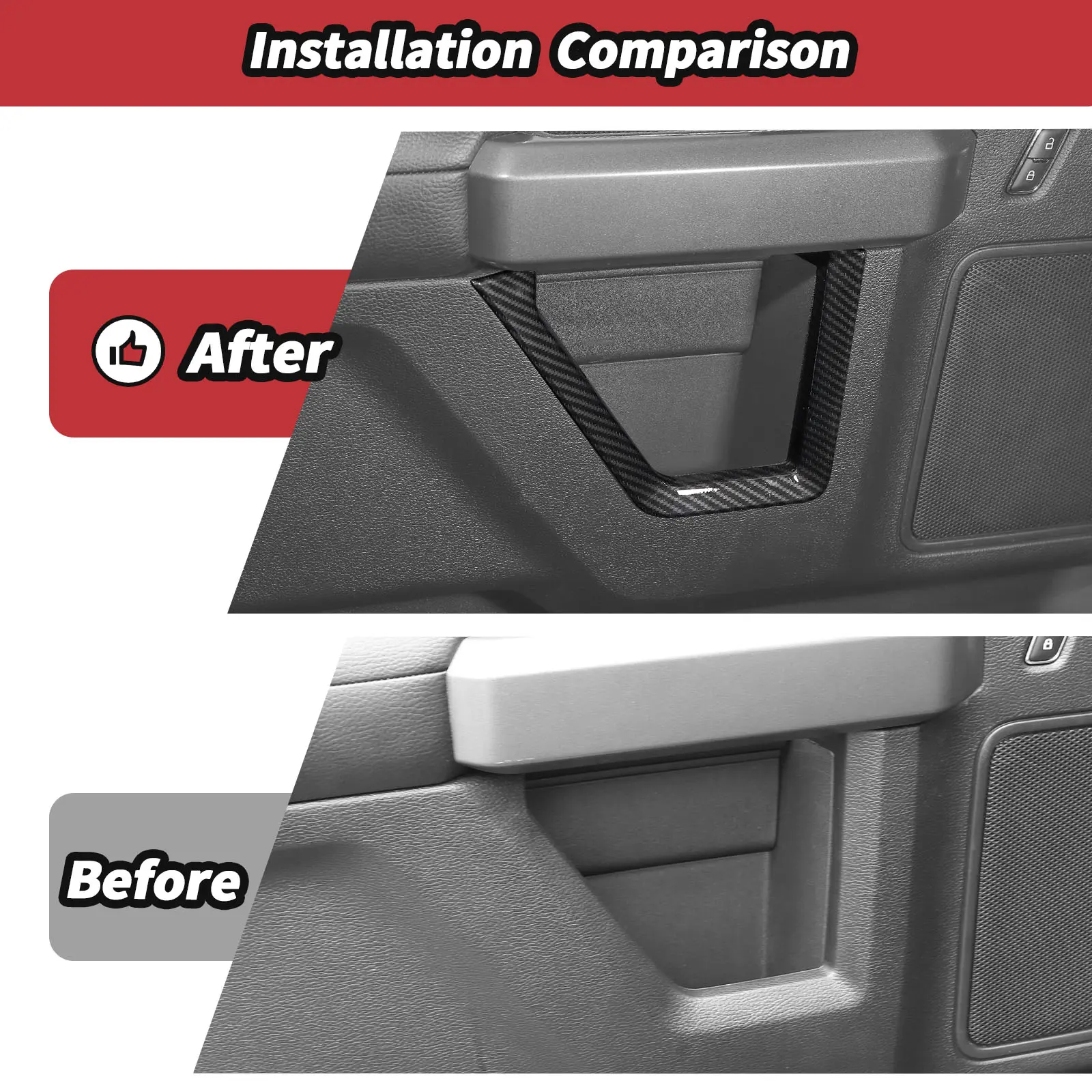 Car Interior Door Frame Cover Trim Decor Strip for Ford F150 2015