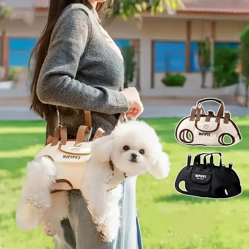 Oxford Cloth Pet Dog Portable Crossbody Bag, Breathable Multifunctional Shoulder Backpack, Animal Carrier, Puppy Carrier Purse, Suitable for Cats and Dogs, Travel Accessories