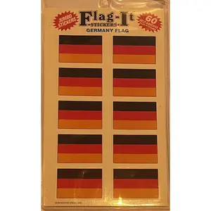 Flag-It Jumbo Stickers Germany Flag 60 Count Self Adhesive Decorative Sticker Set