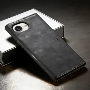 Wallet Case Synthetic Leather Phone Case Casing for iPhone 17e, 16e, Kickstand Protective Shockproof Cover for iPhone 17e 16e Leather Covers
