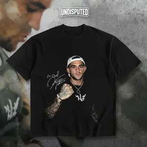 UNDISPUTED Dustin Poirier Boxing Signature Heavy Cotton T-shirt MMA Fight Night Shirt UFC Fan Apparel Pump Cover Casual Street Style Direct-to-garment Printing