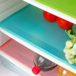 8 counts/Set Refrigerator Liners- Waterproof, Oilproof, and Washable Mats for Shelves, Freezers, Cupboards, and Drawers - 4 Color Mix,The kitchen can clean the refrigerator fouling pad, the cabinets, drawers are thickened, can be cut