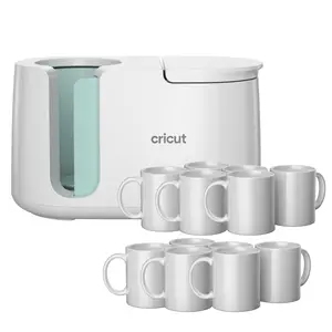 Cricut Mug Press Heat Press Machine with 12 Mugs Bundle