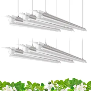 Barrina T8 Plant Grow Lights, 4FT 5000K Full Spectrum Daylight White, 252W(6 x 42W, 1400W Equivalent), V-Shape with Reflector Combo, 6 Packs