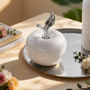 Apple Shape Ornament, Multi-Color Creative Design, Elegant Ceramic Craft, Ideal for Bedroom, Tea Room, Office, Kitchen, Desk Decor, Gift & Festival Decoration