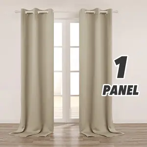 1 Panel Solid Color Blackout Curtains – Thermal Insulated Drapes for Living Room, Bedroom, Home Decor, Christmas Gifts & Decorations