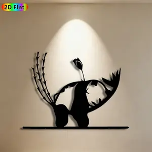 1pc Elephant Silhouette Metal Wall Art, Graceful Elephant Statue Mural, Ideal Gift for New Year, Easter, Wildlife Decor Enthusiasts, Weather-Resistant Metal Wall Decor , Perfect for Garden Fence & Living Room Wall, Charming Nature-Inspired Decor