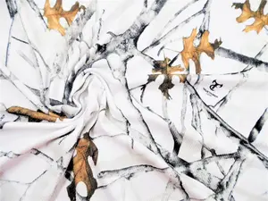 Printed Bullet Liverpool Textured True Timber Conceal White Camo Fabric U12