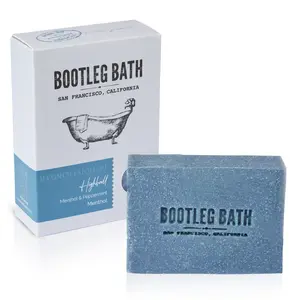 Pumice menthol crystal natural ingredients exfoliating cold processed soap citrus essential oil shea butter good for sensitive skin rich lather natural soap bar moisturizing handmade in USA handcrafted luxury soap best soap gift cold process soap artisan