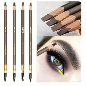 1PC Ultimate Waterproof Eyebrow Pencil - Smudge-Proof, Long-Lasting Formula with Sulfate-Free Double-Head Design, Including a Built-in Brush for Flawless, Natural Look - Perfect for All Skin Types