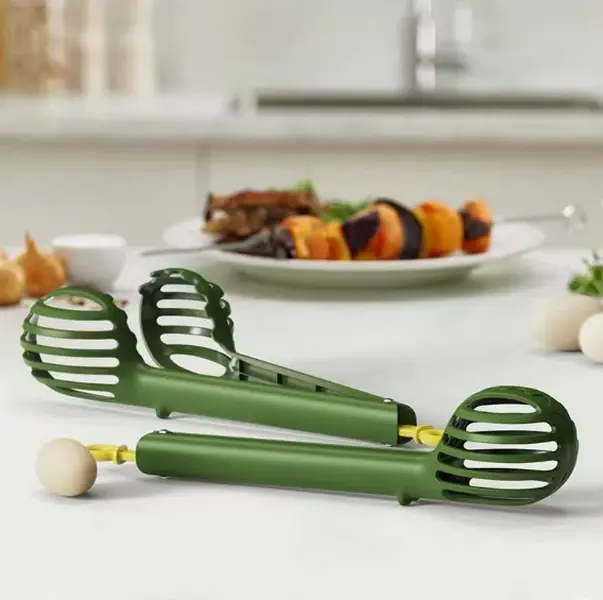 Green 1-in-1 Plastic Egg Separator Whisk, Anti-Slip Grip Handle, Food-Safe Hand Mixer for Household Baking, Breakfast Prep