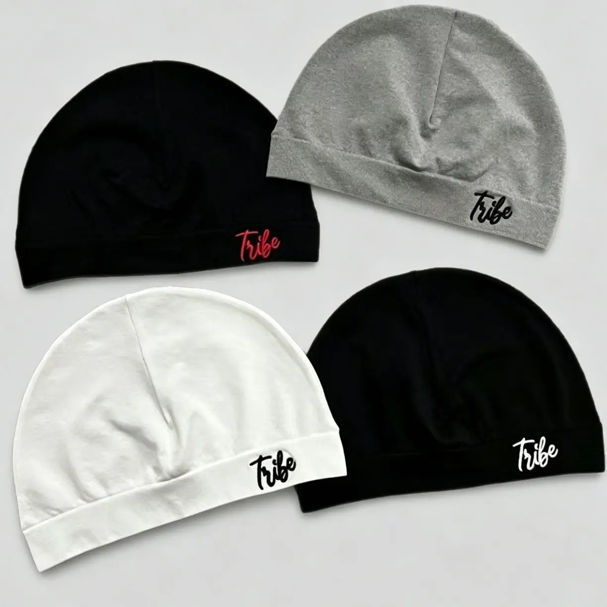 Synacap Embroidered Cotton Beanie Hat Unisex Soft Slouchy Skull Cap Casual Warm Headwear Streetwear Hip Hop Knit Cap Solid Daily Wear