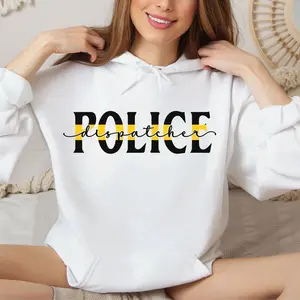 911 Police Dispatcher Hoodie, Thin Gold Line 911 Dispatcher Appreciation Gift for Women, Dispatcher Flag Sweatshirt for Police Operator