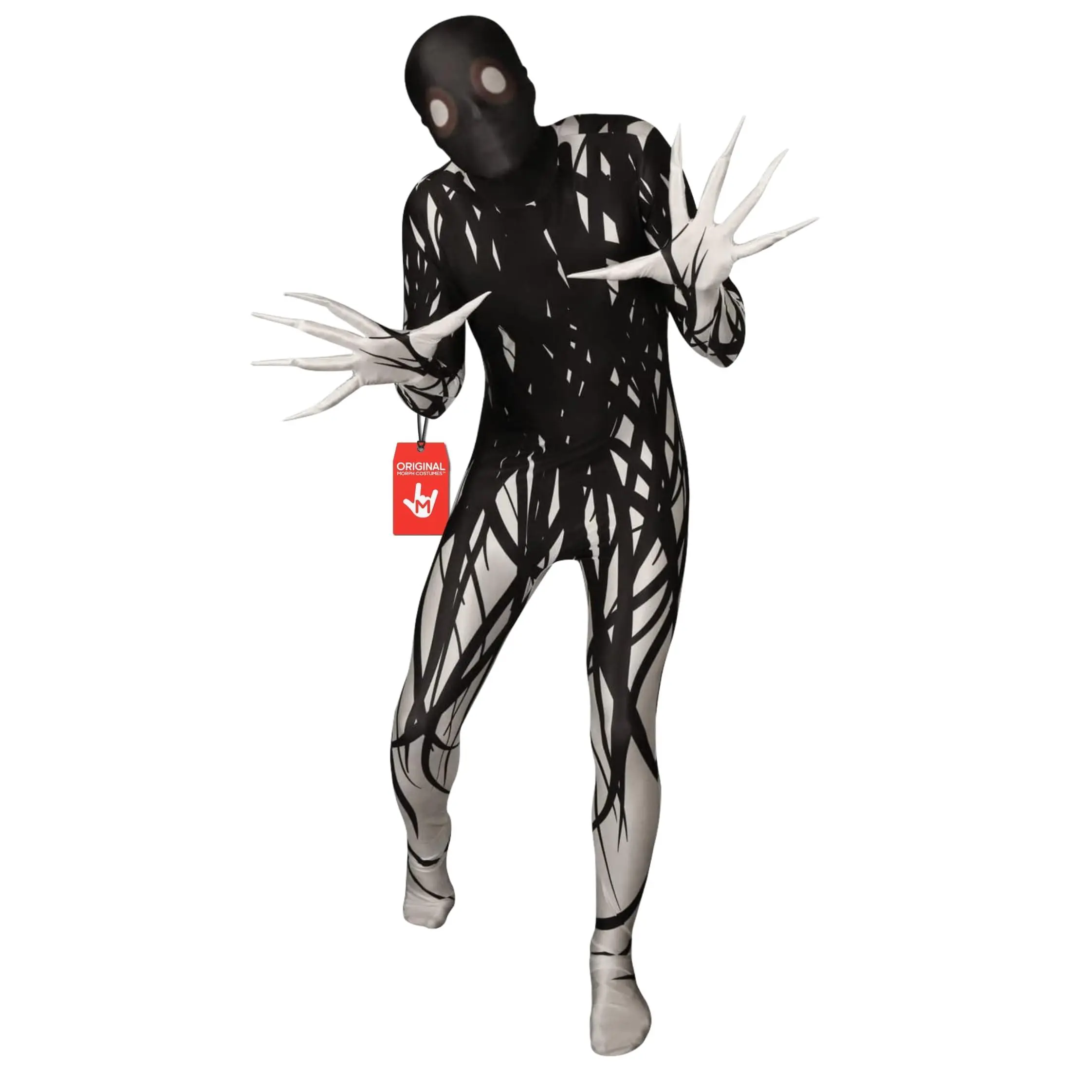 Morphsuits Zalgo Full-Body Menswear Costume - Spooky Shadow Men's Halloween Outfit, Stretchy Simple Multi-Size Fabric Adult Special Occasion Wear