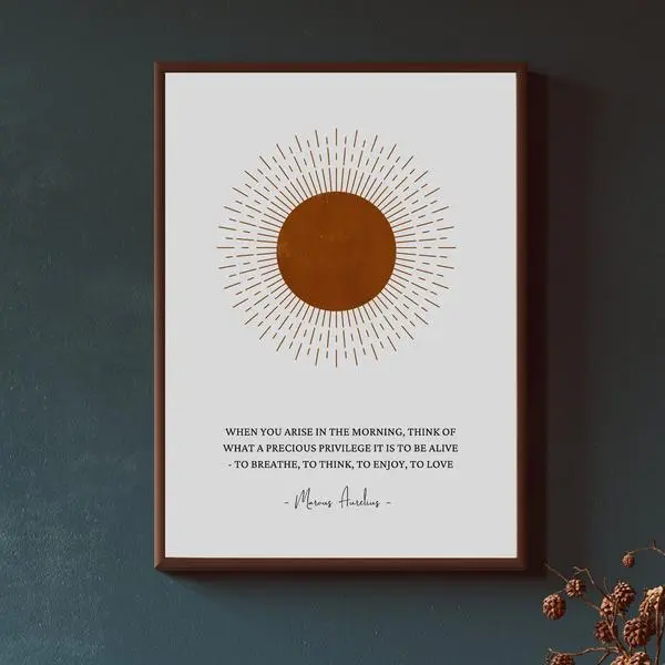 Marcus Aurelius Stoic Prints Inspirational Philosophy Poster For Motivation - Stoic Wall Art