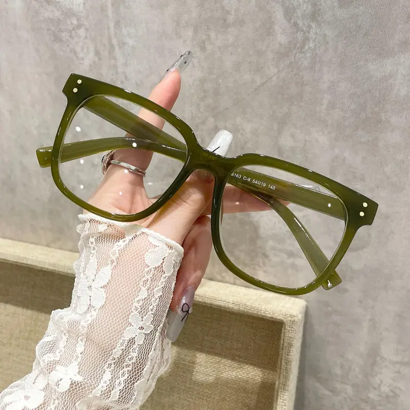 Women's Fashionable Square Frame Eyeglasses, Casual Trendy Anti-blue Light Eyeglasses for Everyday Use, Fashion Accessories for Outdoor Activities, Stylish Square Frames Eyeglasses, Stylish Trendy Eyewear