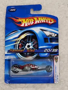 2006 Hot Wheels First Editions #20/38 Hammer Sled Cranberry Red Motorcycle #20 NEW