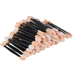 50pcs Eyeshadow Applicators, Disposable Eyeshadow Sponge Brush Double-Sided Eye Makeup Sponge Applicators