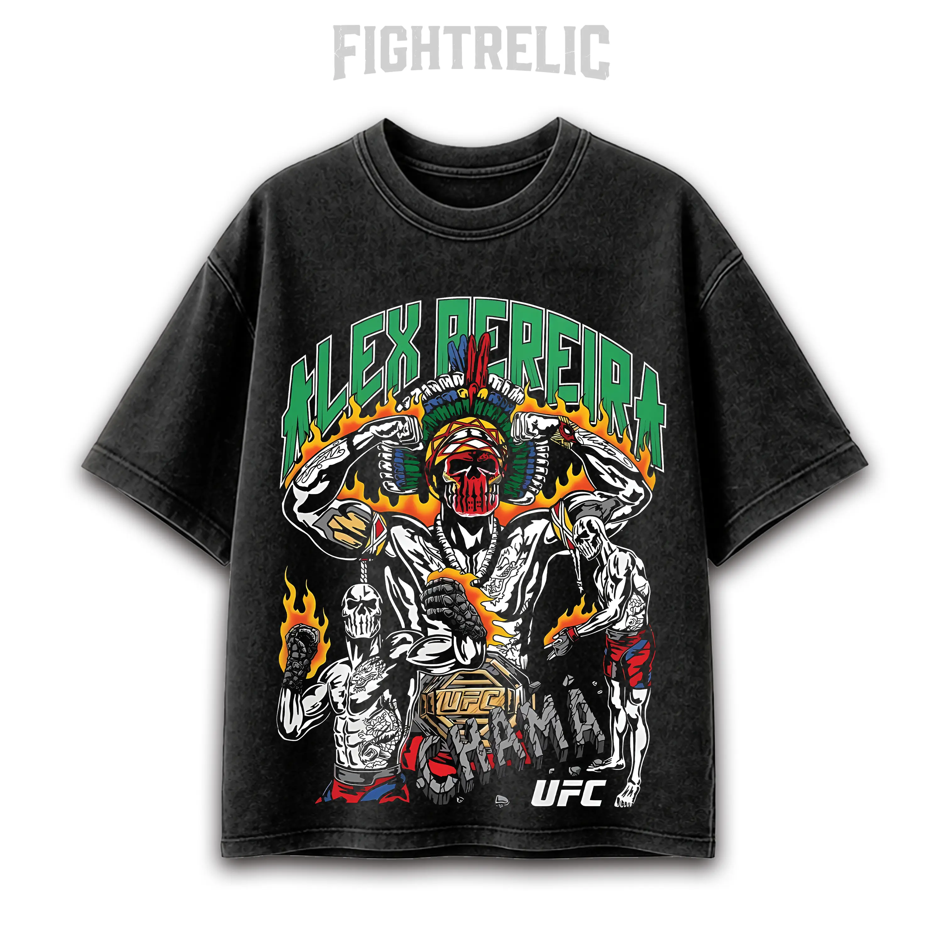 FIGHTRELIC UFC Freedom Alex Pereira Poatan Men's Shirt, UFC Fighters Tshirt MMA Fan, UFC MMA Washed Shirt, UFC Champions Sports Shirt wash, Gift for Him Gift For Her, Made In USA.