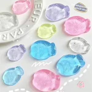 Washable TPR Transparent Sparkling Powder Snapper Pinching Fun Relieving Ice Stickiness Fun Relieving Stress Creative Toy Vibrant Relief Tool