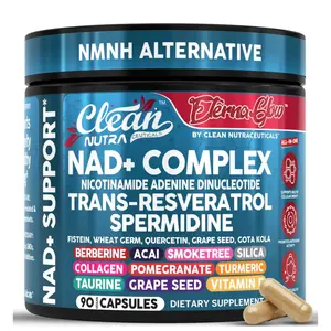 Clean Nutra Trans-Resveratrol, Spermidine & Quercetin for NAD+ Support & Cellular Vitality - Eterna Glow Clean Nutra Trans-Resveratrol, Spermidine & Quercetin for NAD+ Support & Cellular Vitality - Eterna Glow