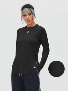 Women's High Elasticity Long Sleeve Breathable Mesh T-Shirt, Ideal for Gym Workouts Outdoor Hiking Cycling Yoga Running Base Layer Top, Fitness Running Tops, Athletic Yoga Tops