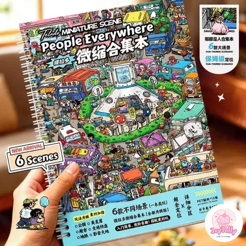 JoyJolly Telado Bonus Vol 2 sketch style people everywhere scene sticker book diy crafts gift