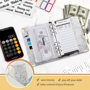 PU Material Money Saving Notebook, Large Capacity Cash Storage Journal, Ideal for Coin Stamp Card Collection, Accounting & Savings Planning
