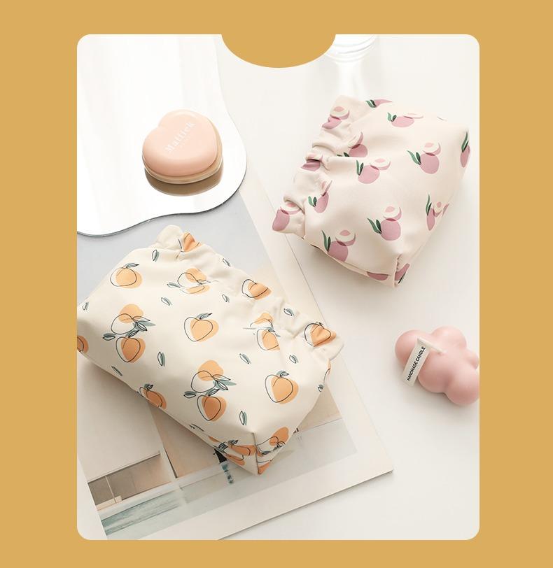 Self-Closing Waterproof Makeup Bag - Shrapnel Storage Bag for Girls with VITALITY Design