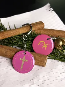 EWOPT Faithful Keychain with Bible Verses Daily Pink Cross Design Personalized Religious Gift for Spiritual Growth