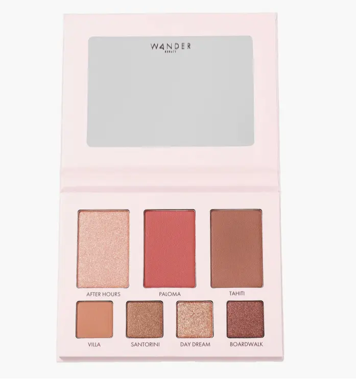 Wander Beauty Getaway Eye & Face Palette Eyeshadow Makeup Cosmetic Shimmer Bronze Flawless Golden Scented Fragrance