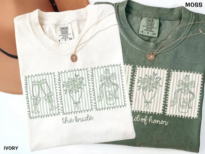 Comfort Colors Bridal Party Shirts, Bridesmaid Proposal Gift, Personalized Maid Of Honor Tee, Bachelorette Getting Ready Outfit