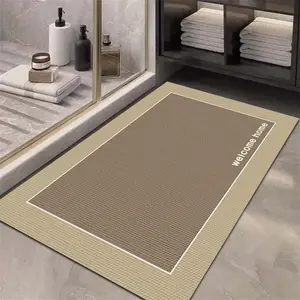 1 Piece Super Absorbent Non-slip Bathroom Mat - Fast Drying, Soft Polyester Blend with Geometric Pattern for Kitchen and Shower Use, Versatile Home Décor for All Seasons, Bathroom Décor, Home Decor Ghost Cat Skull Floor Set Spider Web Welcome