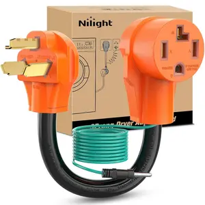 Nilight Dryer Adapter Cord 30 Amp to 30 Amp 3 Prong 125V 3750 Watt Pure Copper Old Dryer Outlet to New Dryer Plug Conversion Heavy Duty 10 Gauge Wire 10-30P to 14-30R 30M/30F rv extension