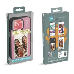 iPhone 15 Pro Tizag Customizable Digital Canvas Phone Case - Available in 3 Colors (Bravo Black, Bravo Pink, & Bravo Blue) - Personalized Protection and Style