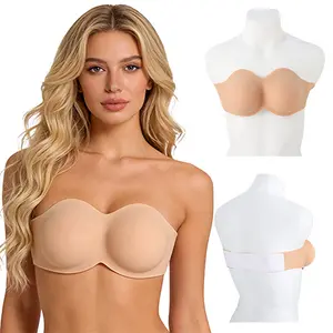 Silicone breast implants with adjustable closure, invisible lifting, reusable, made of elastic material, available in sizes 33-65cm, including medium and large sizes, suitable for all body types and everyday wear.