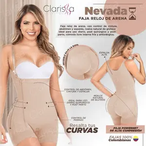 Clarissa Collection Faja Nevada Reloj de Arena with Abdominal & Back Control, Faja Powerbond for Full Comfort and Support - Shapewear, Womenswear