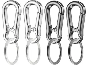 4 Pack Keychain, Metal Key Chain, Sturdy Key Ring, Key Rings Key Organizer Keychain Clip Key Chains for Men Women