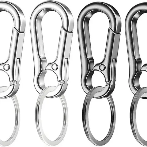 4 Pack Keychain, Metal Key Chain, Sturdy Key Ring, Key Rings Key Organizer Keychain Clip Key Chains for Men Women