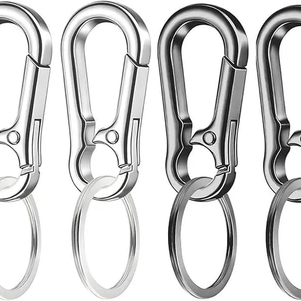 4 Pack Keychain, Metal Key Chain, Sturdy Key Ring, Key Rings Key Organizer Keychain Clip Key Chains for Men Women