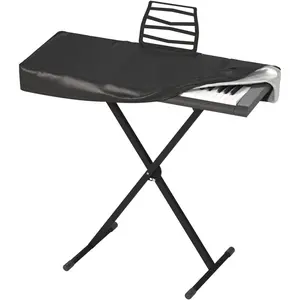 61/88  Piano Cover,,,UV-proof Digital Piano Cover for 61/88Keys , 420D  coated Oxford cloth, with  Stand Zipper, Adjustable Drawstring (61key-black)