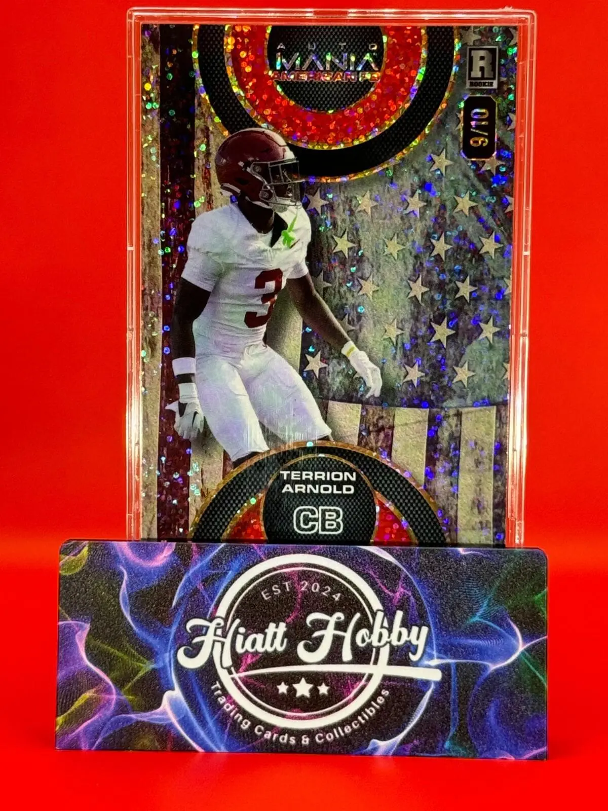 2024 Wild Card Auto Mania Terrion Arnold #AMAC-TA - Vintage Flag Speckle /10