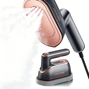 2-in-1 Steam Iron & Clothes Steamer - Handheld Portable Garment Wrinkle Remover, Fast Heat-Up, Large Soleplate, 150ml Water Tank - Lightweight for Home, Travel, Christmas gifts New Year's gift