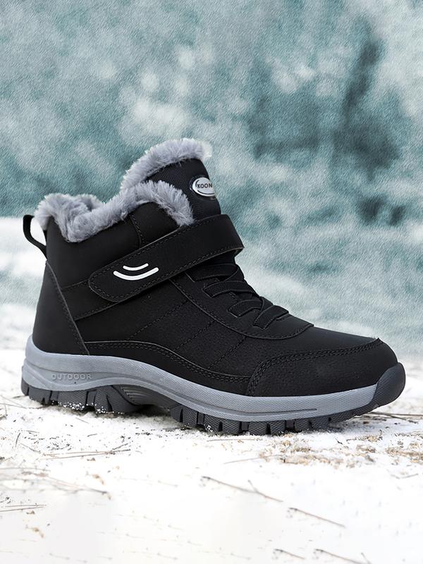 Men's Outdoor Snow Boots, Waterproof Winter Footwear, Warm Ankle Shoes for Cold Weather, Durable and Comfortable Design, Slip Resistant Boots