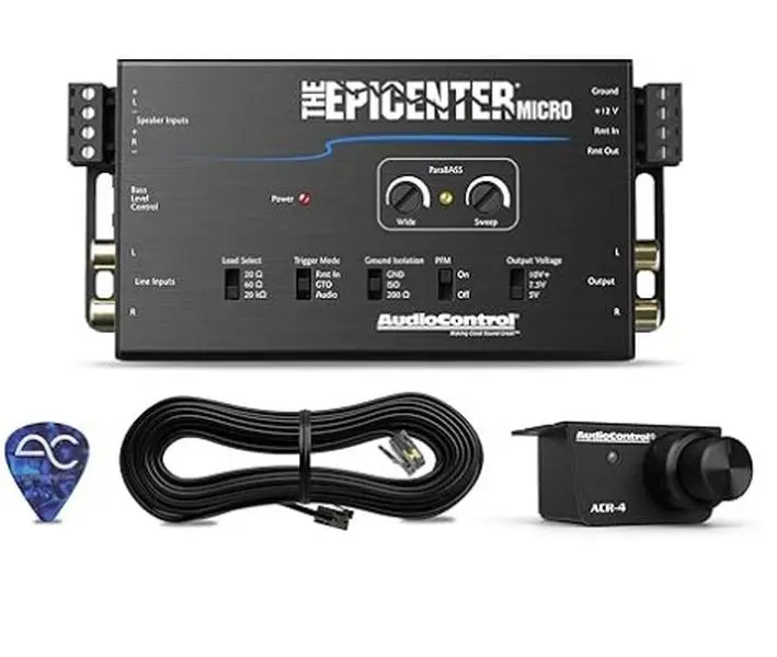 AudioControl Epicenter Micro PRO Bass Restoration Processor - Digital Signal Amplifier, Line Output Converter, Stereo Amplifier with Remote Protection & Bass Enhancement