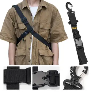 Three Point Auxiliary Fixed Shoulder Bag Anti Slip Strap Adjustable Backpack Stabilizer Strap for Sling Packs & Messengers