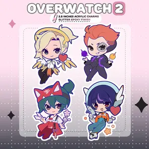 OW2 Acrylic Keychains - Kiriko, Mercy, Moira, Great For Daily Use Or As Thoughtful Little Gifts For Your Friends And Yourself