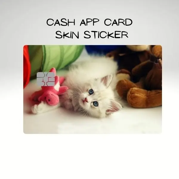 Set of 4 Cat card skin sticker for cash app card or debit card